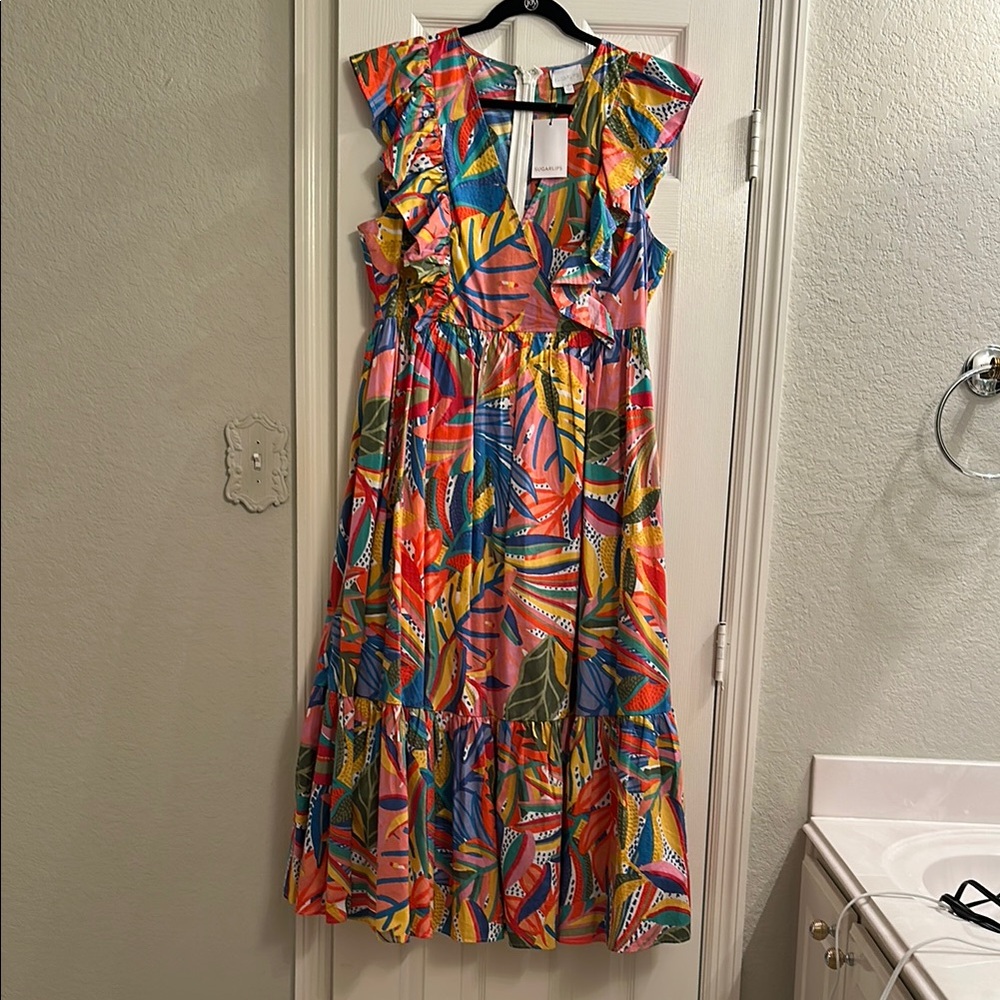 Sugarlips Ruffle multi color Dress